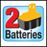2 batteries